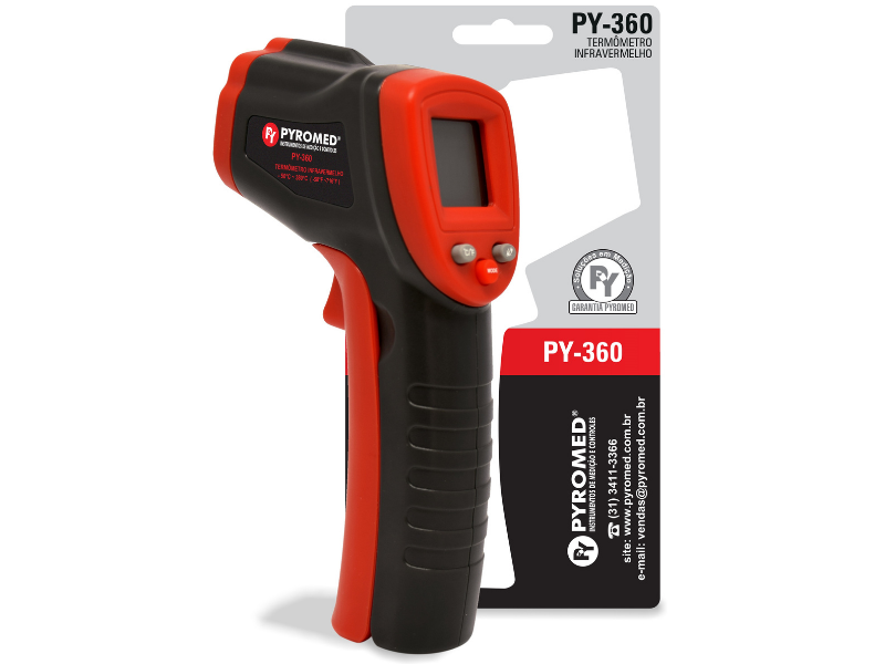 TERMÔMETRO DIGITAL INFRAVERMELHO -50°C +380°C | PYROMED® PY360