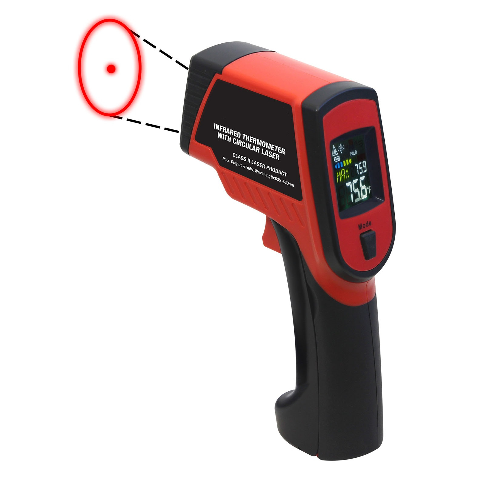 TERMÔMETRO DIGITAL INFRAVERMELHO -60°C/+760°C | Mixtool® MT52224-CC